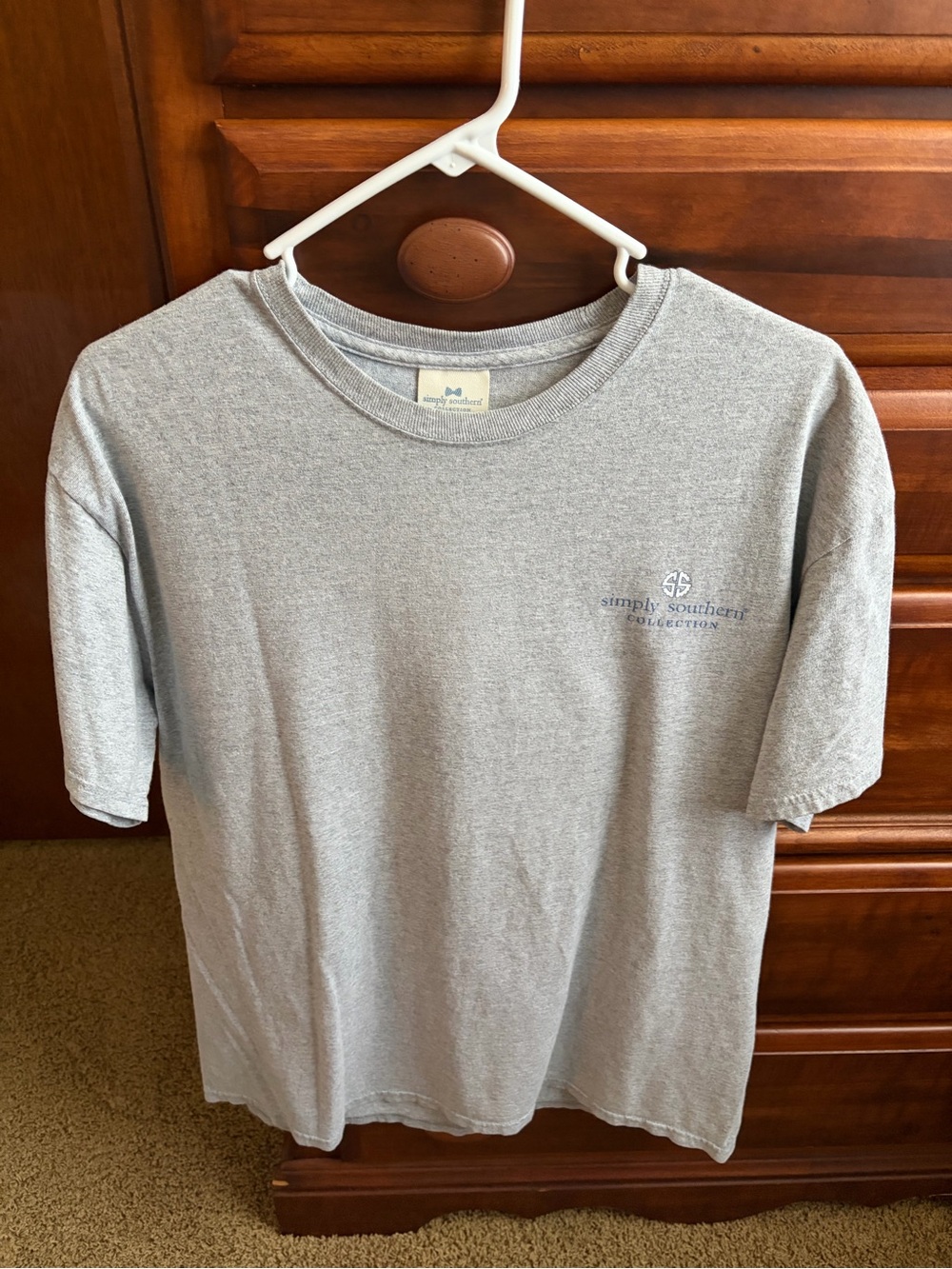 Simply Southern Men's Crewneck T‑Shirt in Heather Gray - Picture 6 of 7